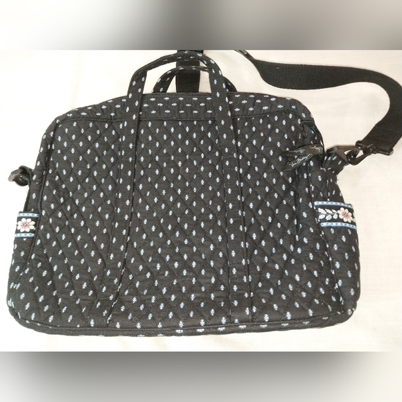 NWT Vera Bradley Retired Alpine Black Metro Laptop Messenger Travel Shoulder Bag - Picture 7 of 16